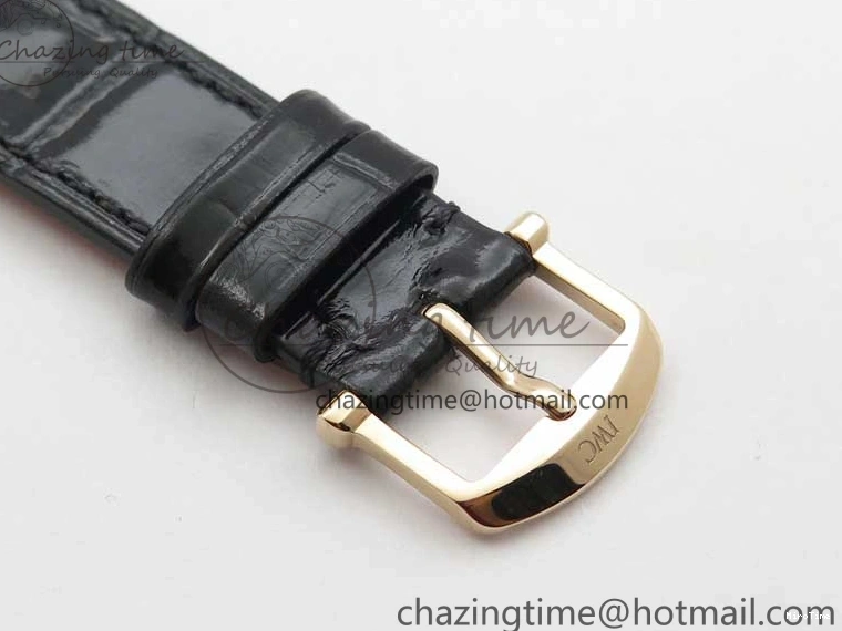 MIROTIME 0522 Durable Portofino 37mm RG V7F 1:1 Best Edition Gray Dial Diamonds Bezel on Black Leather Strap A 7089